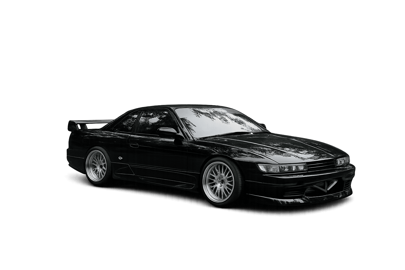 Black Nissan Silvia sports car